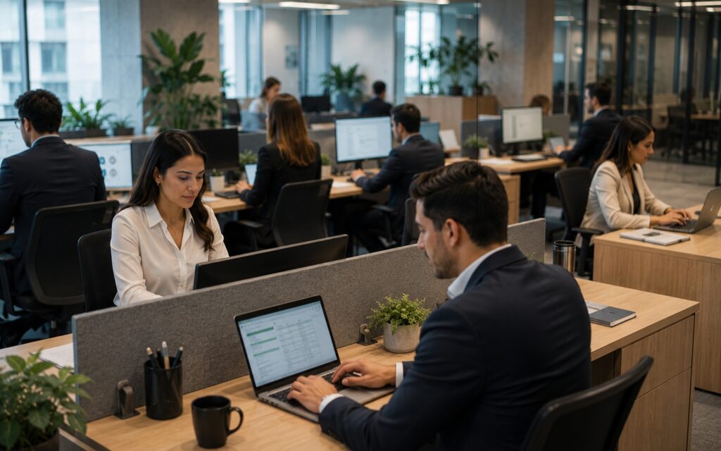 Oficina trabajando